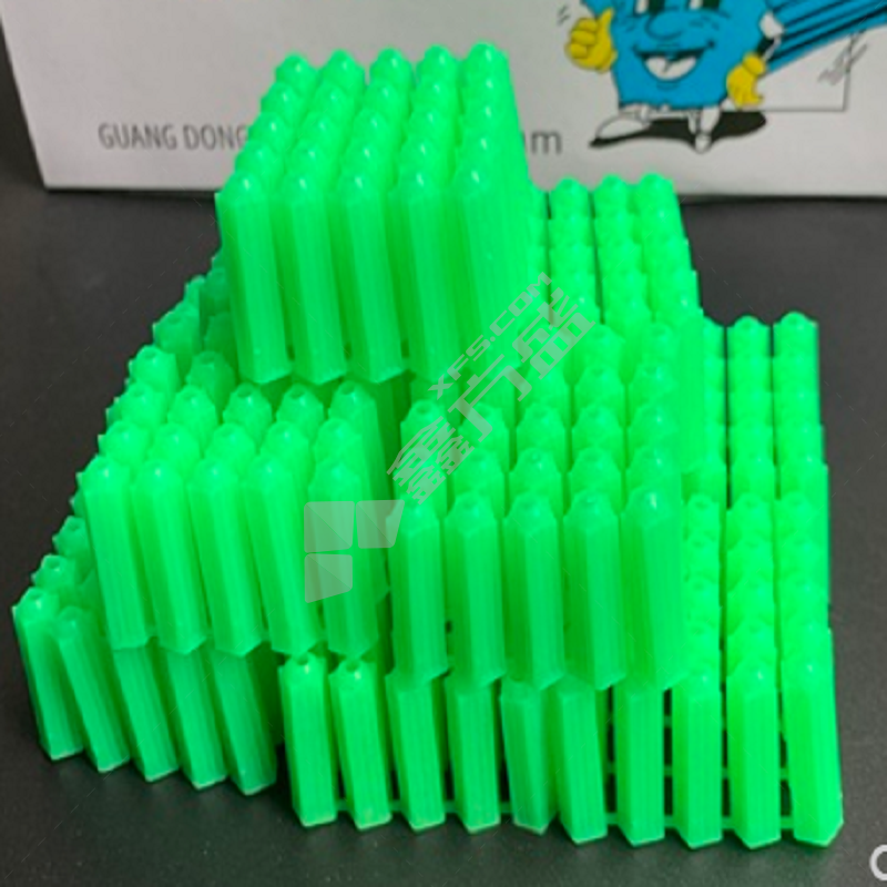 恒居料塑料膨胀管6mm绿色 盒