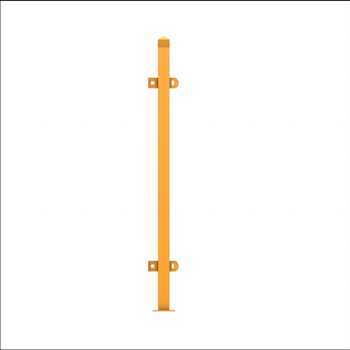 #黄色基坑护栏立柱（定制） "高1.2m 底座12cm*12cm 连接扣4cm*4cm