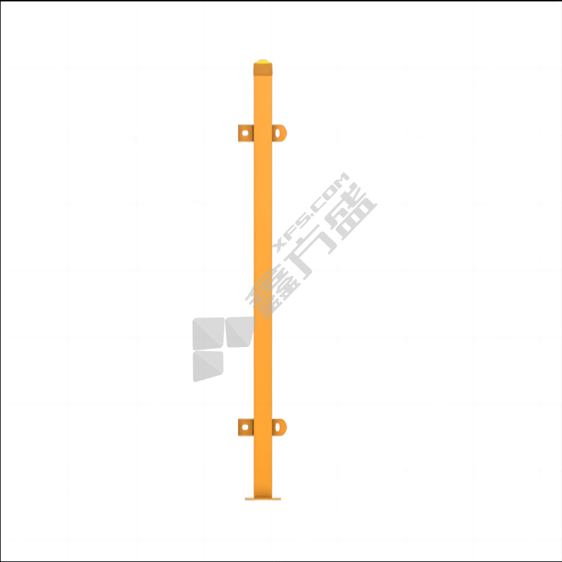 #黄色基坑护栏立柱（定制） "高1.2m 底座12cm*12cm 连接扣4cm*4cm