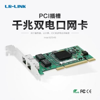 #LR-Link千兆双电口台式机工控机网卡