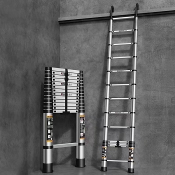 安梯 伸缩直梯 折叠梯铝合金加厚升降梯工程梯 5.9米