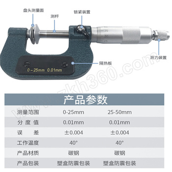 成量 公法线千分尺 (25～50)mm0.01mm含计量