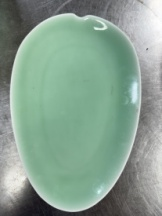 10寸叶子盘 龙泉青瓷、梅子青