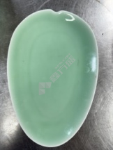 10寸叶子盘 龙泉青瓷、梅子青