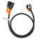 包尔星克 电源延长线 三芯插头10A黑橘1.5平方 2米