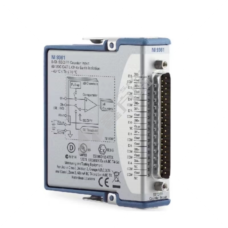NI 计数器模块 NI 9361，8通道计数器输入C系列模块 含检定费 灰蓝色