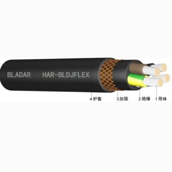 BLADAR 贝力达 特种电线电缆 拖链电缆 HAR-BLDJFLEX-UD 3×25mm2+1×16mm2