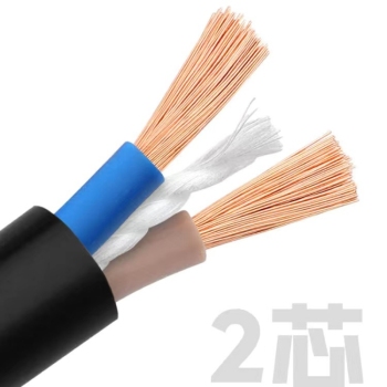 极光电缆 国标电缆线橡套软电缆 2芯1.5平方 100米/卷