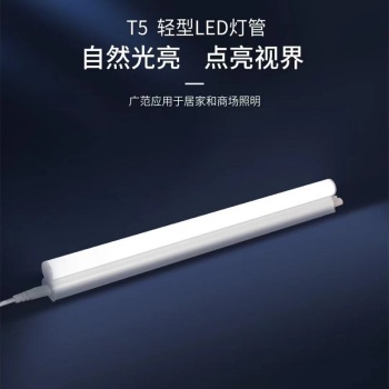 祺龙 LED灯管T5一体化支架灯 14W 6500K 白