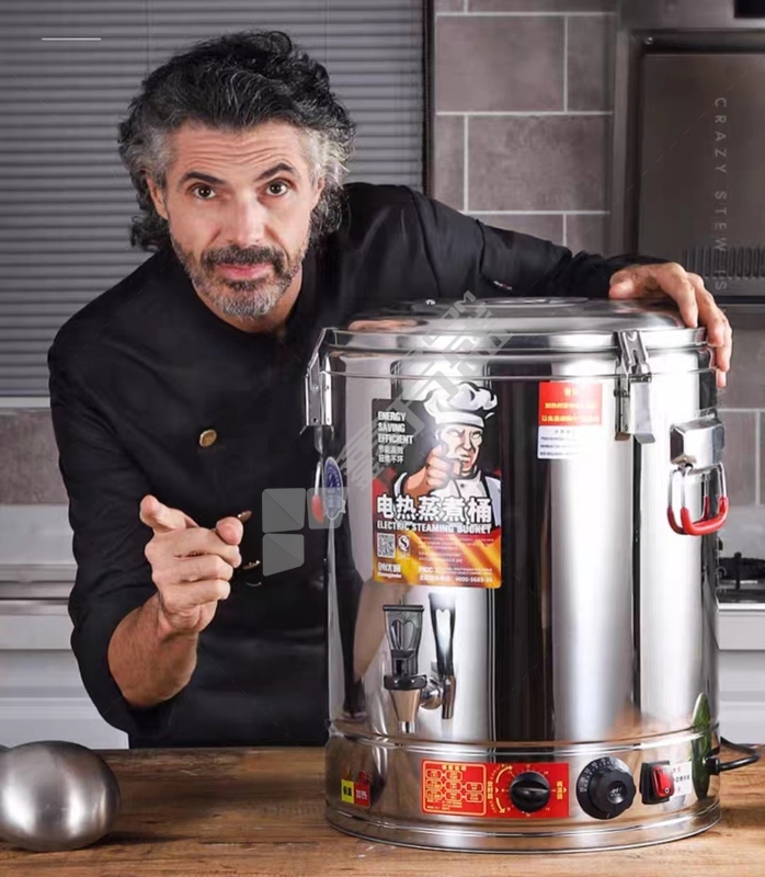 国产优品商用大容量开水桶 50L有龙头 (标配版)（全304钢底）