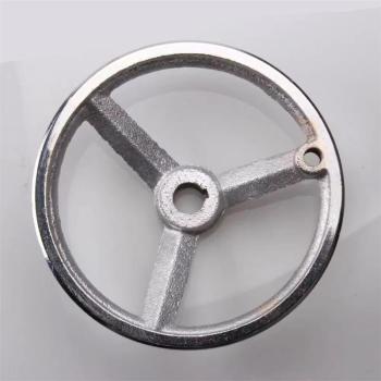 YW 铸铁镀铬手轮 圆形手摇轮 带键槽 直径250mm 圆孔 25mm 键槽 8mm 带手柄