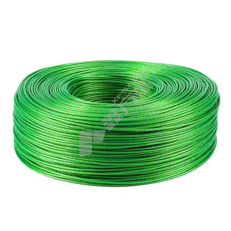 三英长远SYCY 绿皮包塑钢丝绳牵引水果架遮阳网包胶细软带皮钢丝绳 粗10mm 绿色