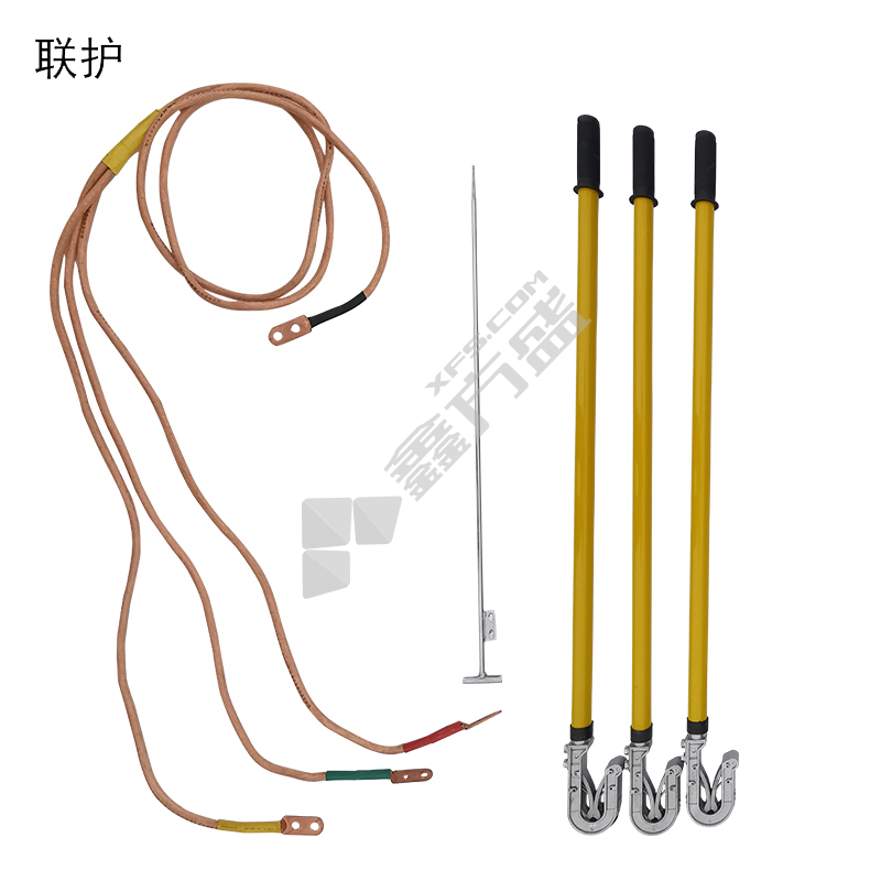 联户电力 接地线套装. 35KV-3*1.5+1.5米25平方软铜线双簧接地棒.