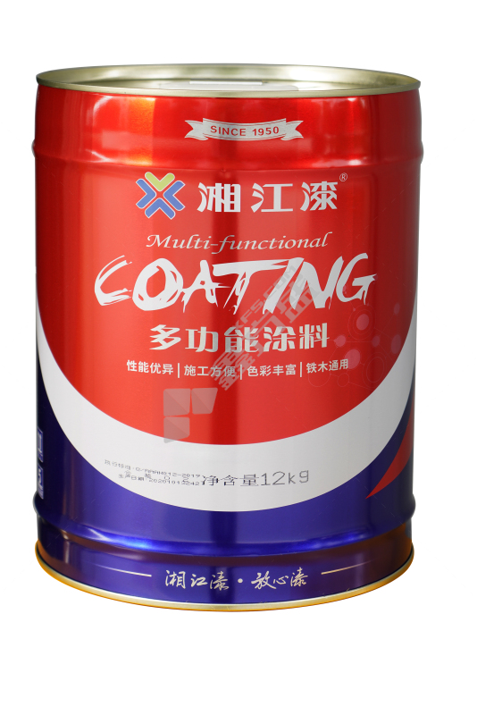 湘江 醇酸调和漆. 面漆 桔红 3.5kg/桶.