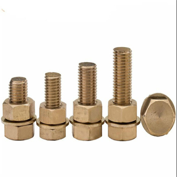 剑力 62黄铜全牙外六角组合螺丝（螺栓带平垫螺母） M6-1.0X25 100个/包