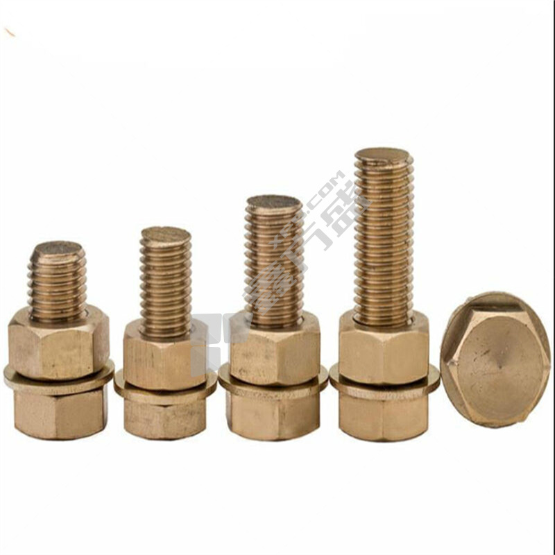 剑力 62黄铜全牙外六角组合螺丝（螺栓带平垫螺母） M6-1.0X25 100个/包
