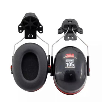 3M 挂帽式耳罩 H10P3E PELTOR OPTIME 105系列 红黑
