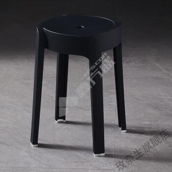 乐之企 圆椅子 高度55cm/黑色