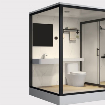 伽瑞 玻璃隔断 整体淋浴房一体式卫生间干湿分离玻璃隔断浴室农村厕所集成洗澡间 2.1*1.5米
