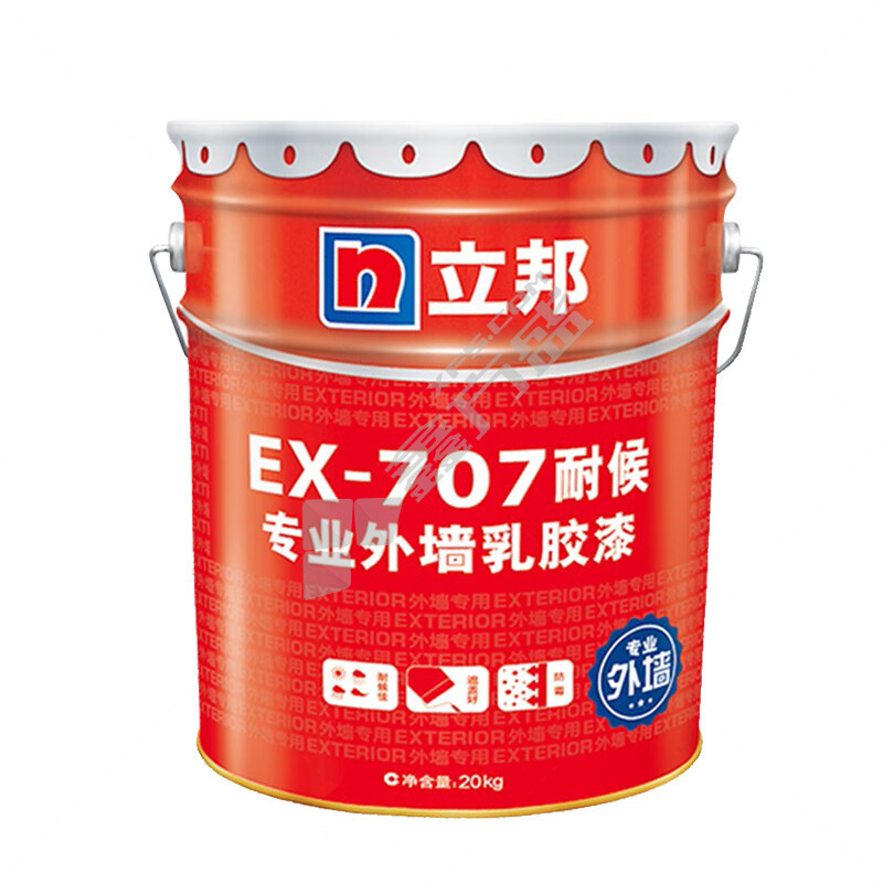 立邦 耐候专业外墙乳胶漆 防水防晒防潮墙面漆水性油漆涂料 EX-707-20kg/桶