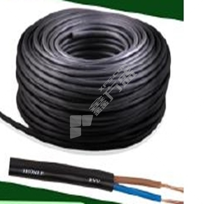 亚凯 黑色悬挂线 黑色0.75两股(电缆线，2芯，0.75平方，100米/捆))