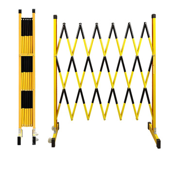 豹赞 玻璃钢伸缩围栏 BZ083-1.2*6m，黄黑款