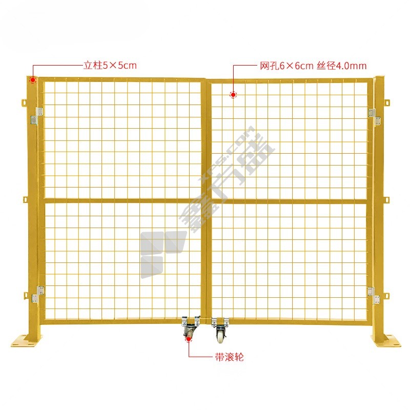 豹赞 仓库车间隔离网 BZ006-高1.8m*宽3.0m，对开门1套含轮绿色