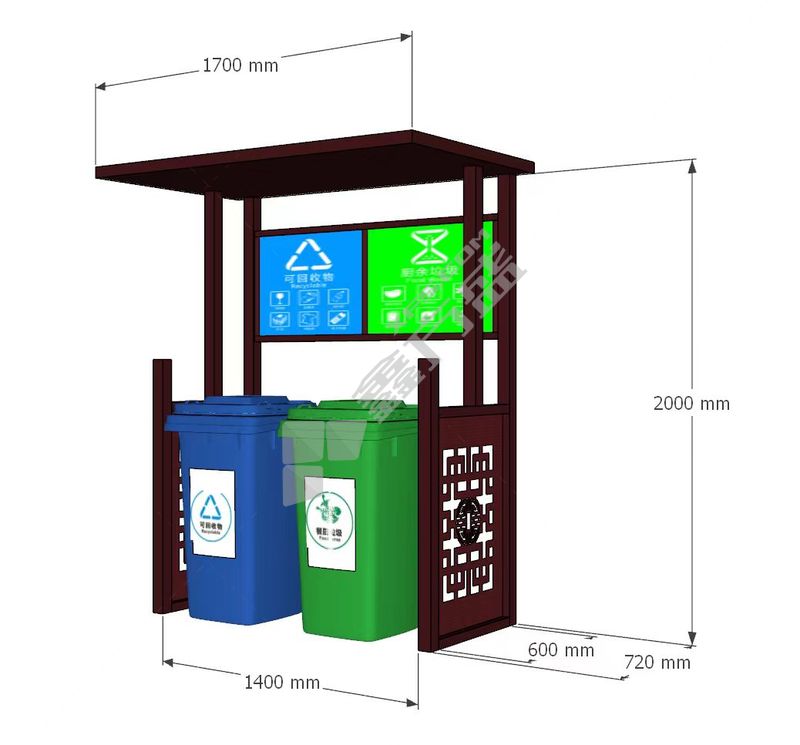 剑力 智能分类垃圾亭 2000*1400*600 (单位：套)
