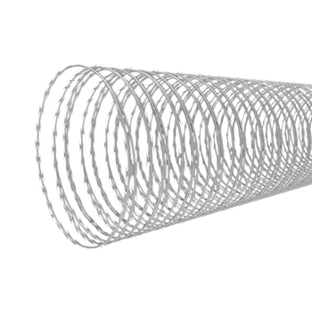 腾邦兴业 热镀锌双螺旋刀片刺绳滚笼铁丝防盗网 直径45厘米覆盖10米