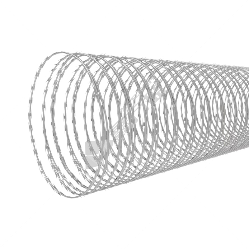 腾邦兴业 不锈钢双螺旋刀片刺绳滚笼铁丝防盗网 直径50厘米覆盖10米