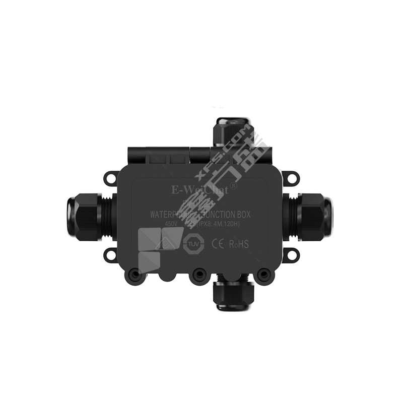 E-Weichat 电源IP68防水盒 接线端子LED灯具电线接线盒 EW-M2068-4TB 一进三出B型(防水圈:φ11.5+φ6.5)