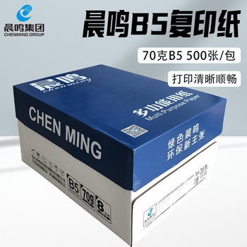 晨鸣 蓝晨鸣 复印纸 B5 70g 500张*10包*1箱 70g