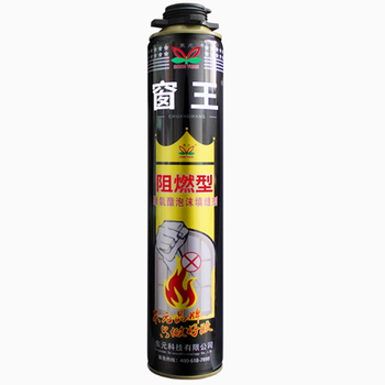 窗王 发泡胶阻燃防火泡沫填缝剂 750ml 900g B2级 膨胀50-60倍 固化后耐温-35℃-+90℃带喷嘴