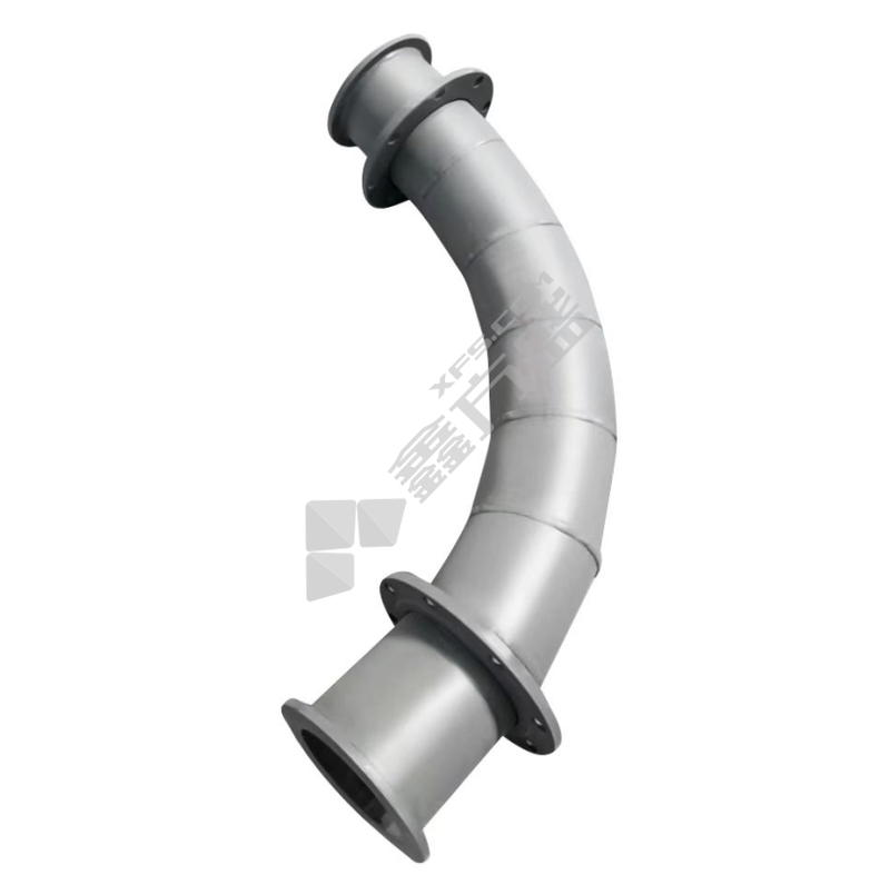 耐磨耐高温内衬陶瓷弯头. φ377 R1000-90°L1=500.