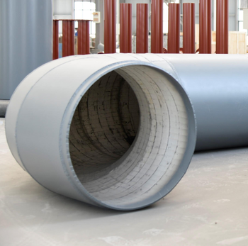 耐磨耐高温加强型内衬陶瓷弯头. φ226 R1200-90°L1=500L2=500.