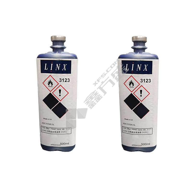 LINX 油墨方瓶蓝墨500ml 3123