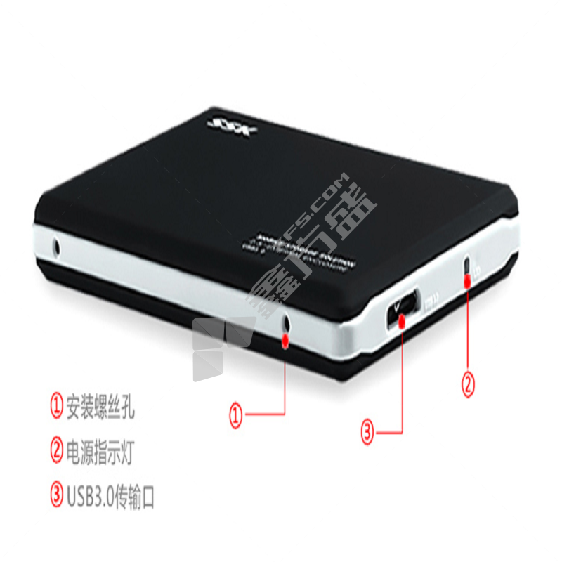 绿联 金属移动硬盘盒USB3.0笔记本硬盘盒子SATA串口机械ssd固态通用 HE-V300