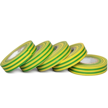 百思达 电工绝缘胶带 PVC/68*17m/黄绿色