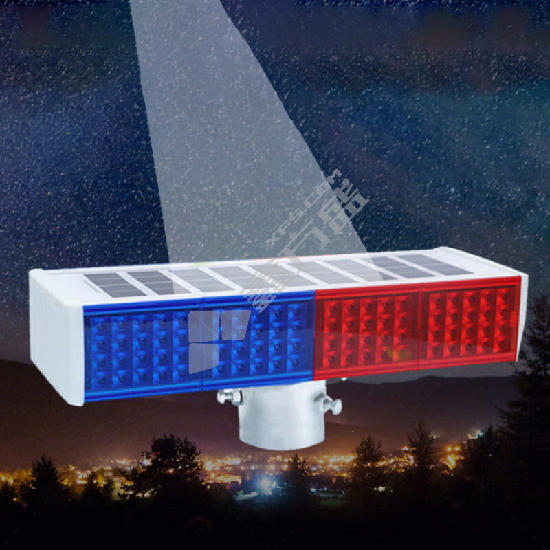 太阳能爆闪灯 红蓝
