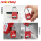 prolockey 安全挂锁工业锁具花瓶型工程塑料绝缘隔离设备锁挂牌上锁加宽锁壳 WCP76S（加宽铜锁芯） 不通开 76mm钢梁挂锁-直径6mm