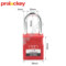 prolockey 安全挂锁工业锁具花瓶型工程塑料绝缘隔离设备锁挂牌上锁加宽锁壳 WCP76S（加宽铜锁芯） 不通开 76mm钢梁挂锁-直径6mm