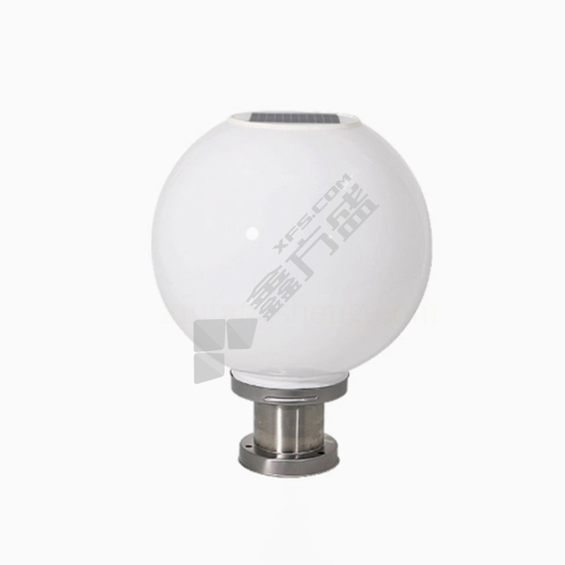 国产优品 太阳能30cm柱头圆球灯 1.2W/白光