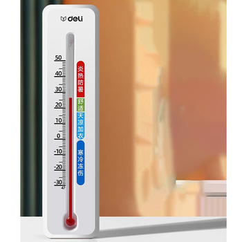 得力 温湿度计-30-50℃ 142*30mm（磁吸款）LE556