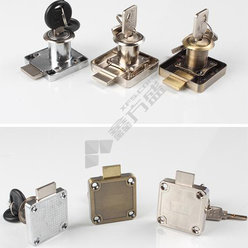 办公桌抽屉锁 开孔直径19mm，适合板厚27-32mm，含锁挡片及螺丝