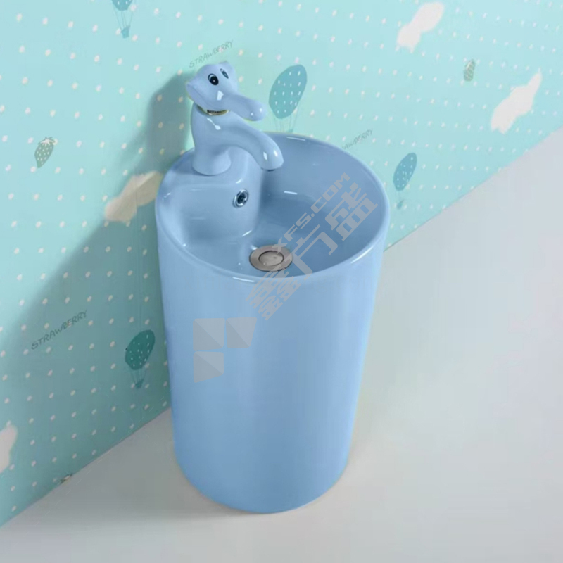 国产优品 蓝色立式洗手盆 320*510mm/1个