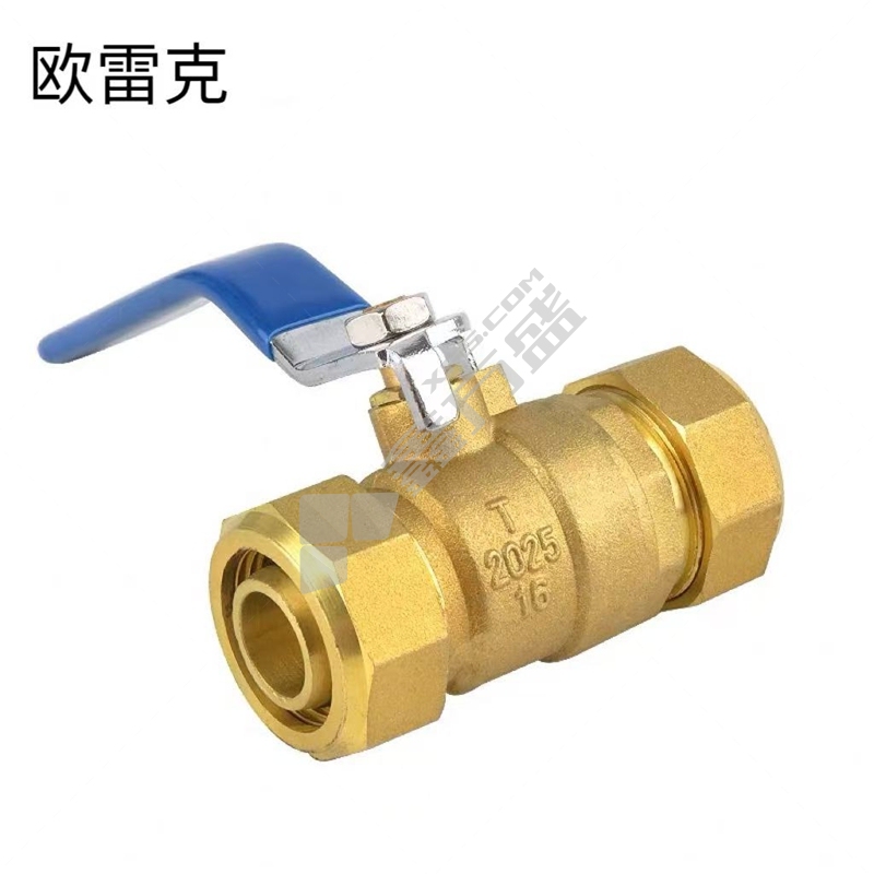 欧雷克 铝塑管球阀 等径4分 纯铜