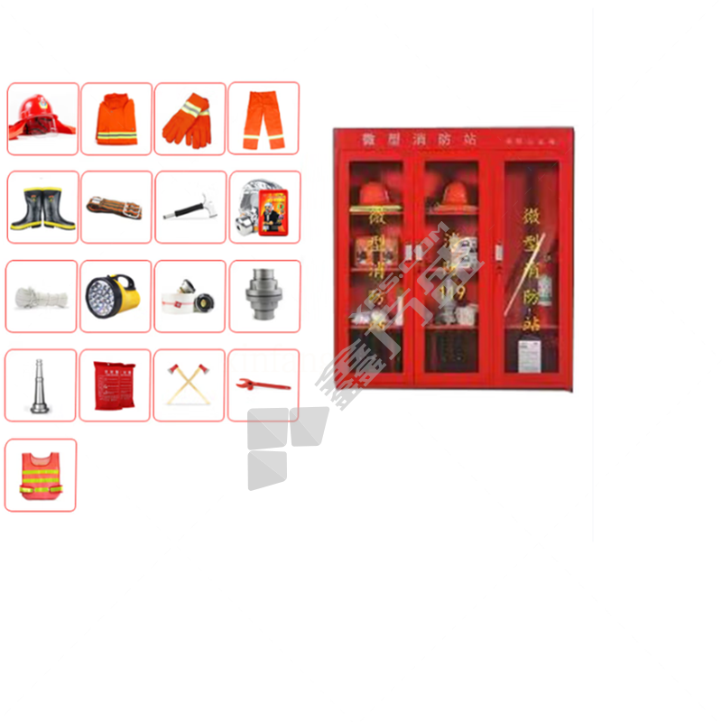 谋福 6人配置款微型消防物资柜 1800*1600*390mm/0.7mm