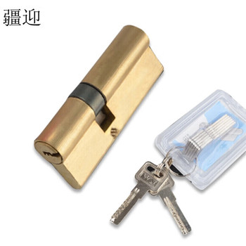 插芯门锁. 铜锁芯 110中55+55mm.