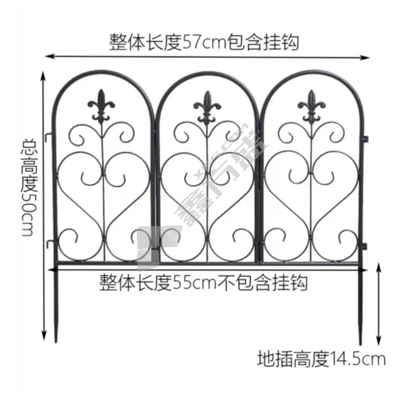 铁艺 象牙白花园围栏 57*50cm
