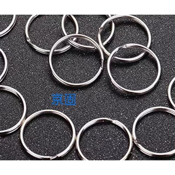 京固 美观不锈钢双环钥匙扣 1个 加厚20MM